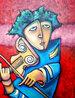 Ready Set Go Set of 2 Paintings - 2005 56x20 - Huge Original Painting by Carlos Ferreyra - 2