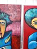 Ready Set Go Set of 2 Paintings - 2005 56x20 - Huge Original Painting by Carlos Ferreyra - 5
