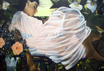 Sleeping With My Finch PP 1980 Limited Edition Print - Sonya Fe Sleeping With My Finch PP 1980 Limited Edition Print - Sonya Fe