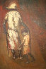 Father And Child 41x25 Huge Original Painting by Luis Filcer - 0