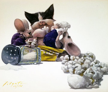 Snack Time 1999 Limited Edition Print - Leonard Filgate Snack Time 1999 Limited Edition Print - Leonard Filgate