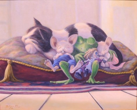 Sweet Dreams 1997 34x40 Original Painting - Leonard Filgate