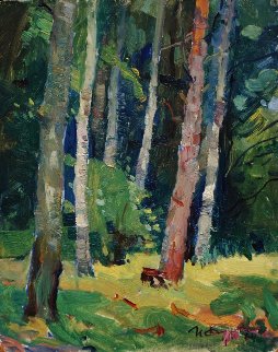Forest 1964 13x11 Original Painting - Ivan Filichev Forest 1964 13x11 Original Painting - Ivan Filichev