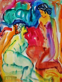 Women Watercolor 1978 17x13 Watercolor - Ivan Filichev Women Watercolor 1978 17x13 Watercolor - Ivan Filichev