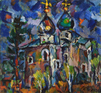 Church 1997 19x20 Original Painting - Ivan Filichev