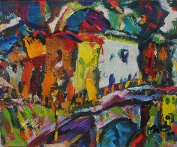 Cathedral By the Humpbacked Bridge 2009 9x11 Original Painting - Ivan Filichev