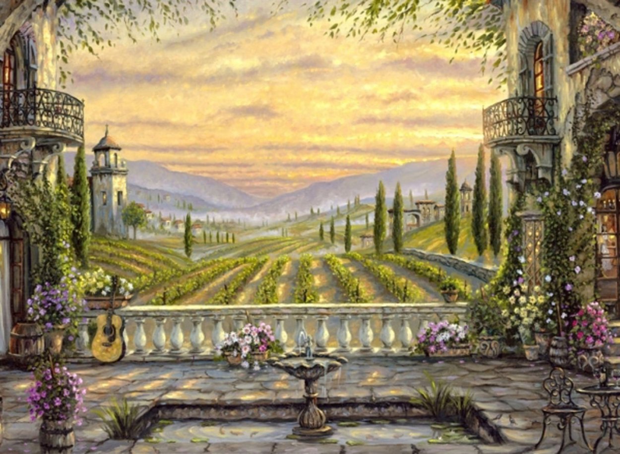 A Tuscan View 2008 Limited Edition Print by Robert Finale