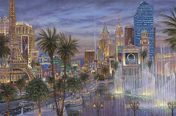 Evening in Vegas 2011 Embellished Limited Edition Print - Robert Finale Evening in Vegas 2011 Embellished Limited Edition Print - Robert Finale