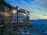 Portofino Sunrise 2007 Embellished - Huge - Italy Limited Edition Print by Robert Finale - 2