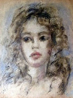 Woman Portrait 18x12 Works on Paper (not prints) by Leonor Fini - 0 Woman Portrait 18x12 Works on Paper (not prints) by Leonor Fini - 0