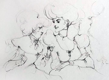 Chapitre Douzieme 1972 Original Painting - Leonor Fini Chapitre Douzieme 1972 Original Painting - Leonor Fini