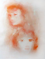 Red Faces Watercolor 1970 Watercolor by Leonor Fini - 0 Red Faces Watercolor 1970 Watercolor by Leonor Fini - 0
