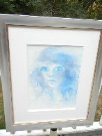 Blue Face Watercolor 1980 Watercolor by Leonor Fini - 3