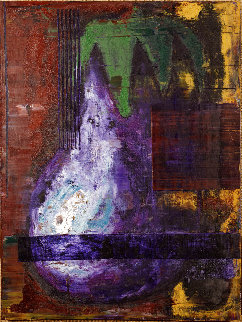 Eggplant 1992 40x30 Super Huge Original Painting - Aaron Fink Eggplant 1992 40x30 Super Huge Original Painting - Aaron Fink