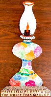 Happy Special Days Lamp - 1993 - 17x7 Sculpture by Howard Finster - 0