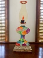 Happy Special Days Lamp - 1993 - 17x7 Sculpture by Howard Finster - 1