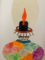Happy Special Days Lamp - 1993 - 17x7 Sculpture by Howard Finster - 2