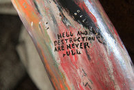 Hell Themed Painted Gourd 49 in Original Painting by Howard Finster - 2 Hell Themed Painted Gourd 49 in Original Painting by Howard Finster - 2