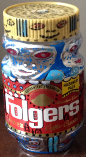 Folgers Coffee Container 1991 Sculpture - Howard Finster