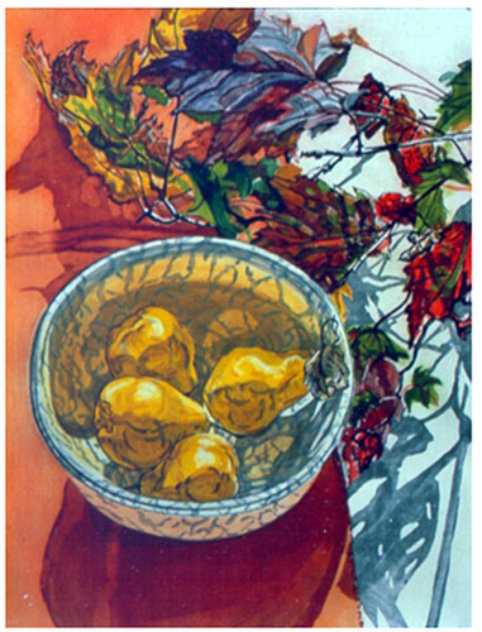Pears and Autumn Leaves 1988 Limited Edition Print by Janet Fish