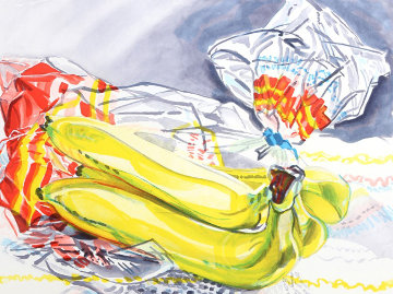 Bag of Bananas 1996 Limited Edition Print - Janet Fish Bag of Bananas 1996 Limited Edition Print - Janet Fish