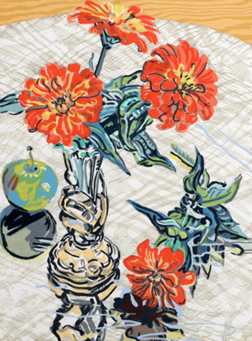 Apples And Zinnias 1995 Limited Edition Print by Janet Fish Apples And Zinnias 1995 Limited Edition Print by Janet Fish