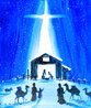 A Holy Night 26x22 - Christmas Original Painting by Stephen Fishwick - 0