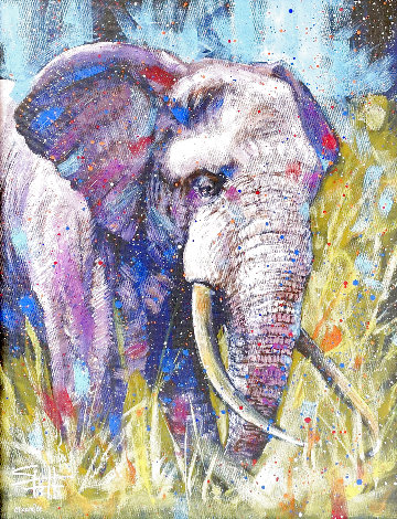 Old Soul 2021 Embellished - Elephant Limited Edition Print - Stephen Fishwick