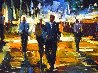 Walk About Town 2009 12x36 Original Painting by Michael Flohr - 3