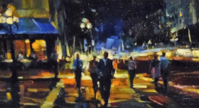 Walk About Town 2009 12x36 Original Painting by Michael Flohr