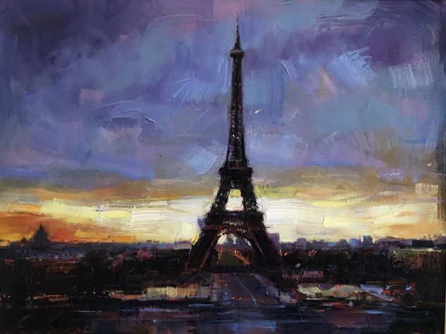 Beautiful Paris 2012 59x42 Original Painting by Michael Flohr