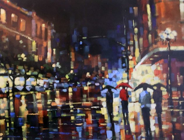 Evening Out 2002 48x60 Huge Original Painting by Michael Flohr