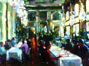 Crystal Cafe 2006 Embellished Limited Edition Print - Michael Flohr Crystal Cafe 2006 Embellished Limited Edition Print - Michael Flohr