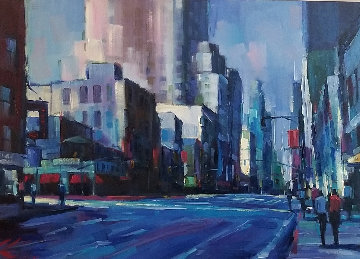 New York Sun 2006 37x61 Super Huge Original Painting - Michael Flohr New York Sun 2006 37x61 Super Huge Original Painting - Michael Flohr