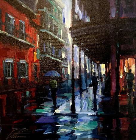 Bourbon Street 2009 Embellished - New Orleans, Louisiana Limited Edition Print - Michael Flohr