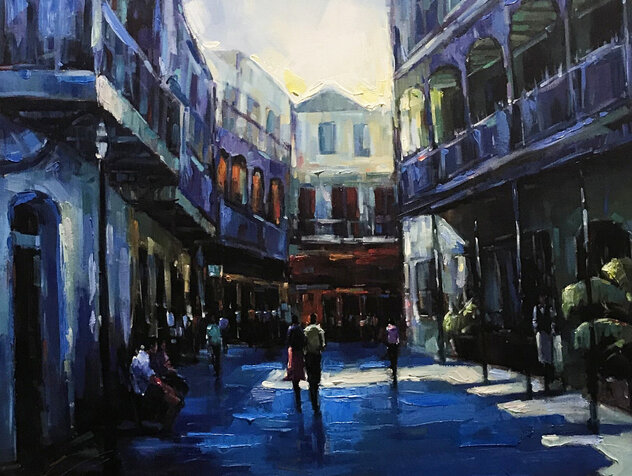 Quarter Past -  Huge Framed Embellished Giclee on Canvas Limited Edition Print by Michael Flohr
