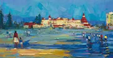 Coronado Beach Walk 2007 12x72 Limited Edition Print - Michael Flohr Coronado Beach Walk 2007 12x72 Limited Edition Print - Michael Flohr