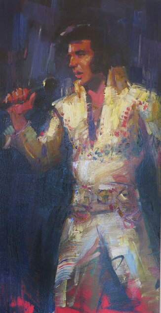 Elvis 2012 - 48x30 Huge Painting Original Painting by Michael Flohr