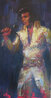 Elvis 2012 - 48x30 Huge Painting Original Painting by Michael Flohr - 0