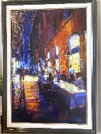 Untitled Romantic Street Scene 2015 36x24 Original Painting by Michael Flohr - 1