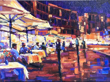 Cappuccino with Friends Embellished Limited Edition Print - Michael Flohr