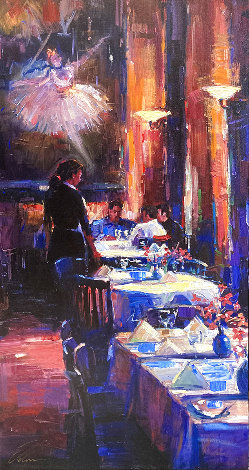 Lunch with Degas Embellished - Huge Limited Edition Print - Michael Flohr