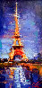 Eiffel Tower Oil 2019 25x15 - Paris, France Original Painting by Michael Flohr - 0