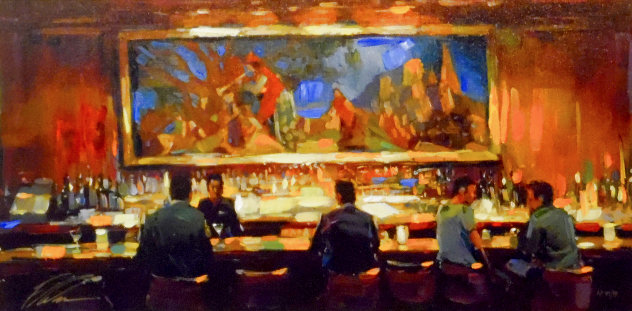 Martini Lounge AP Embellished - Huge Limited Edition Print by Michael Flohr