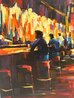 Midtown Bar 2002 -  56x44 - Huge Original Painting by Michael Flohr - 3