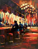 Midtown Bar 2002 -  56x44 - Huge Original Painting by Michael Flohr - 0