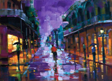Royal Street, New Orleans Embellished 2004 Limited Edition Print - Michael Flohr Royal Street, New Orleans Embellished 2004 Limited Edition Print - Michael Flohr