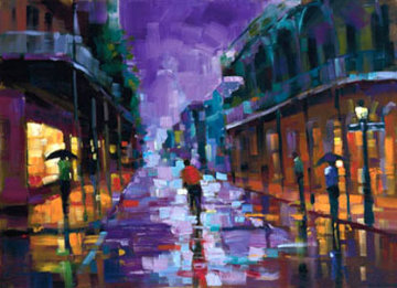 Royal Street, New Orleans Embellished 2004 Huge - Louisiana Limited Edition Print - Michael Flohr