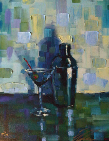 Martini for Me Embellished Limited Edition Print by Michael Flohr Martini for Me Embellished Limited Edition Print by Michael Flohr