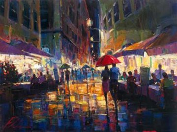 Italian Rain 2010 Embellished Limited Edition Print - Michael Flohr Italian Rain 2010 Embellished Limited Edition Print - Michael Flohr